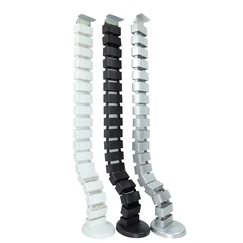 Draadwervelkolom Kabelmof onder bureau Kabelbak Draadbeheer Werkstation Snake Wire Organizer Management Reiniging Pipe Conduit - afbeelding 2