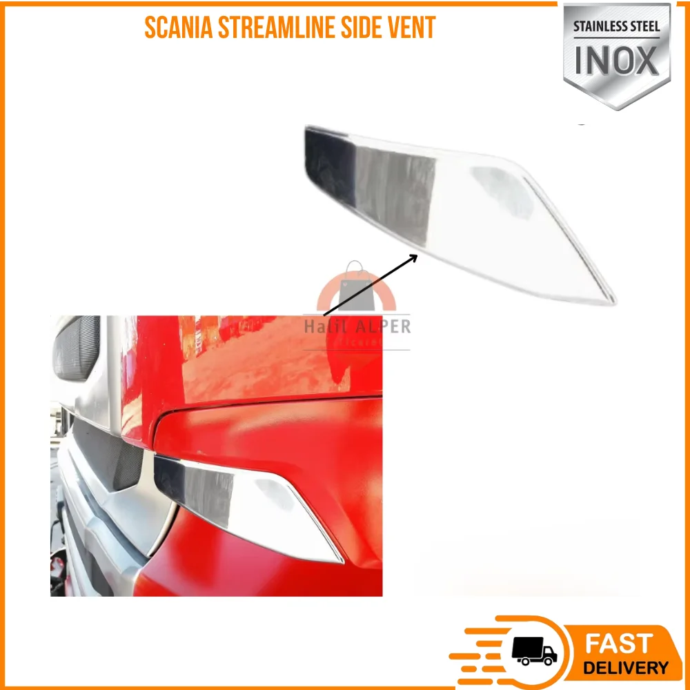 FOR SCANIA STREAMLINE SIDE VENT CHROME SUITABLE TRUCK PARTS HIGH QUALITY CHROME SATISFACTION FAST SHIPPING