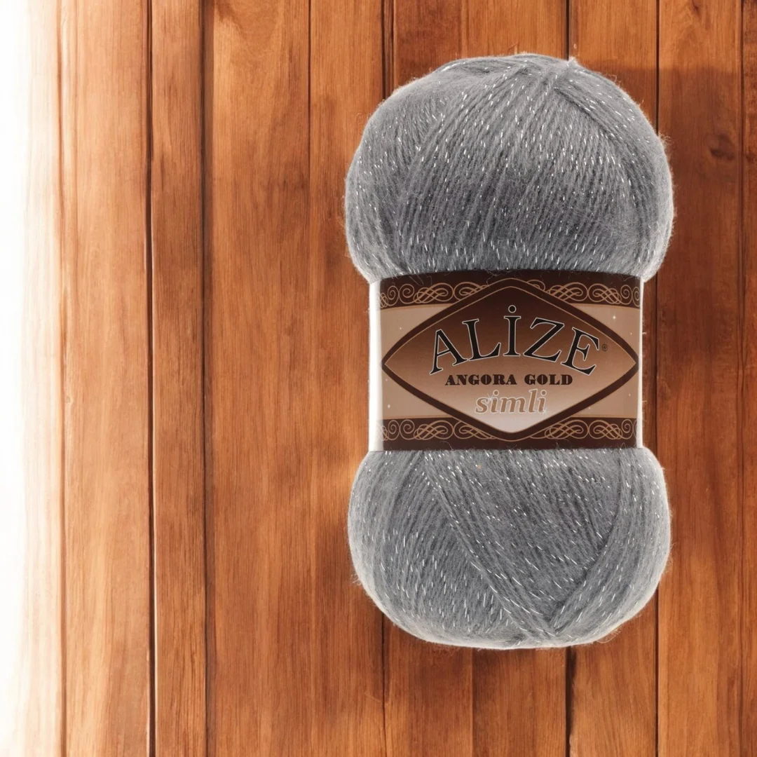 

Alize Angora Gold Simli yarn, lightweight fingering yarn blend mohair acrylic yarn, winter soft yarn, knitting yarn, crochet yar