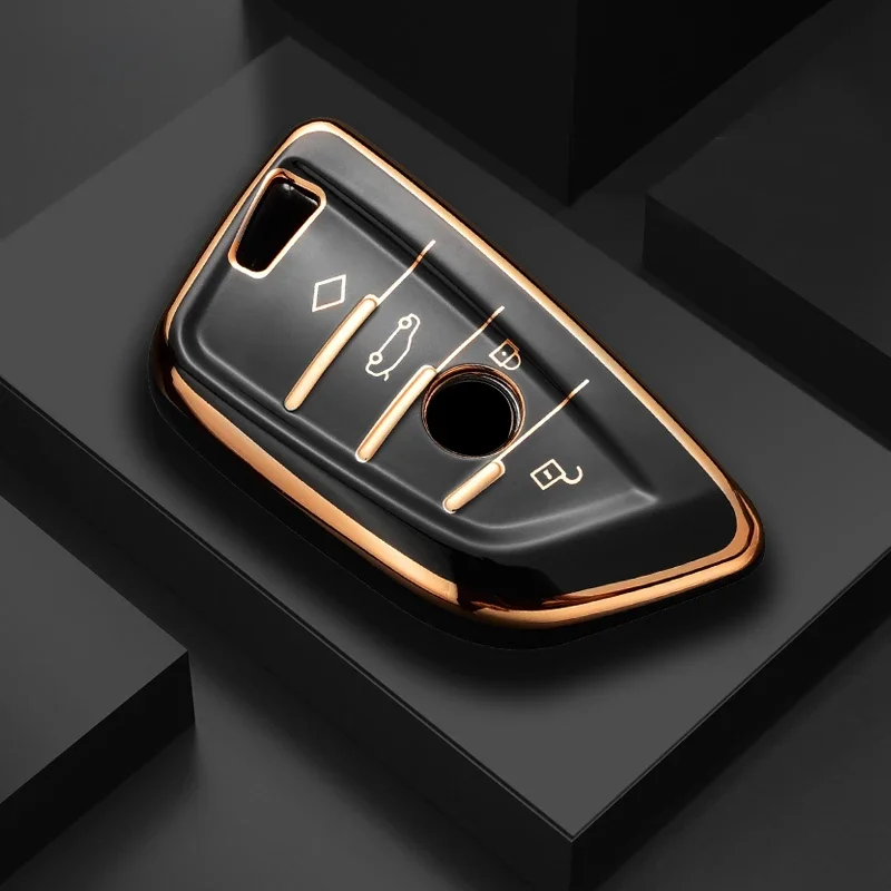 Mode TPU Voiture Clé À Distance Coque Fob Pour BMW X1 X3 X5 X6 X7 1 3 5 6 7 Série G20 G30 G11 F15 F16 G01 G02 F48 Sans Clé