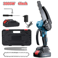 3000W 6Inch Electric Chain Saw Handheld Mini Chainsaw Tree Wood Cutter Pruning Garden Power Tool For Makita 21V Battery