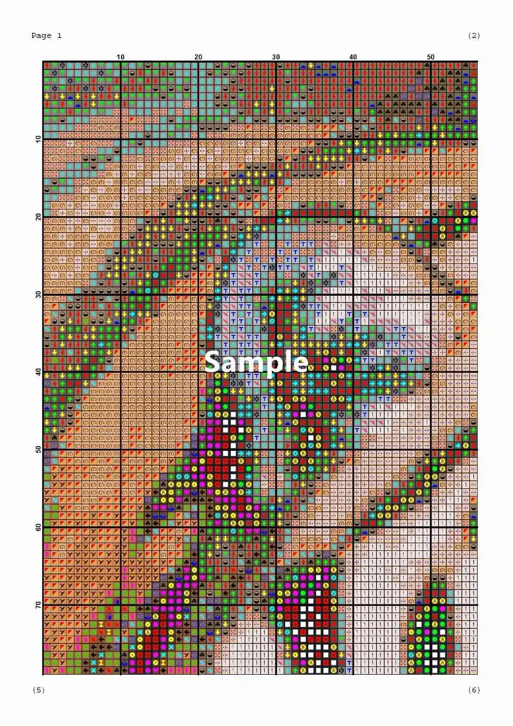 Imagem -03 - Terra Média Mapa Contados Kits Ponto Cruz Faça Você Mesmo Bordados Bordados Artesanais 14 Conjuntos ct Aida Dmc Cor