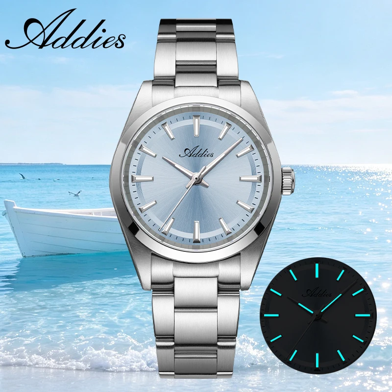 ADDIES New Luxury Woman Watch Japan Quartz Sapphire Glass Woman's Steel Wristwatch 50m Waterproof Super Luminous Ladies Watches