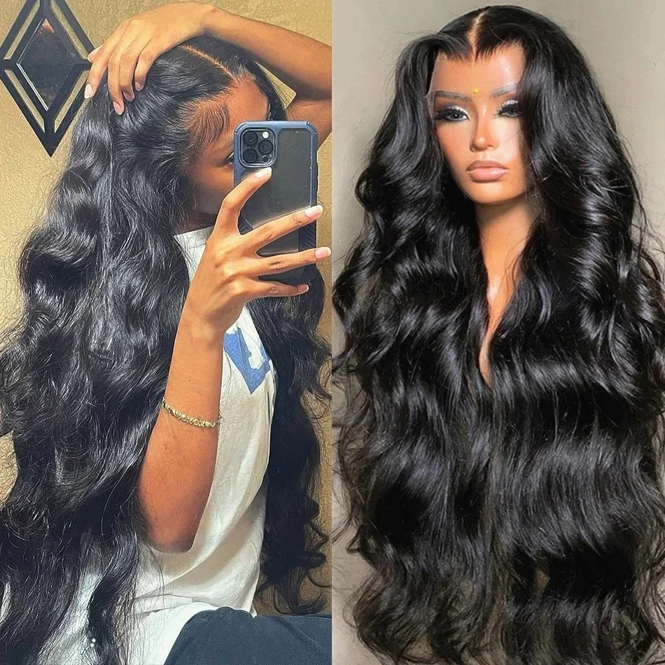 40 Inch 13x4 13x6 HD Body Wave Lace Front Pruik Voorgeplukt Losse Wave Lace Frontal Pruik Water Wave Haarwerk van Echt Haar voor Zwarte Vrouwen - afbeelding 2