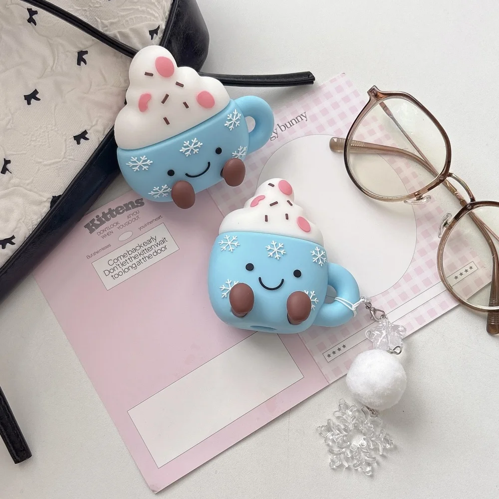 

Cute hot cotton chocolate protective case, suitable for AirPods Pro 2/AirPods 4/3/2, Korean style new shockproof headphone case
