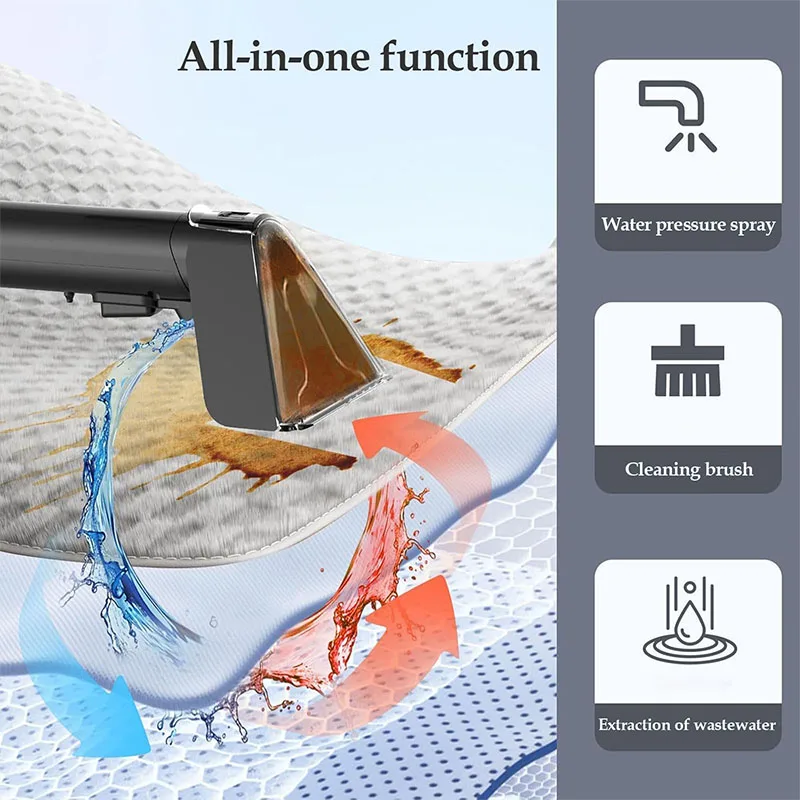 Fabric carpet cleaning machine upholstery vacuum cleaner cleaning dust collection disposable 500W 2 water tanks