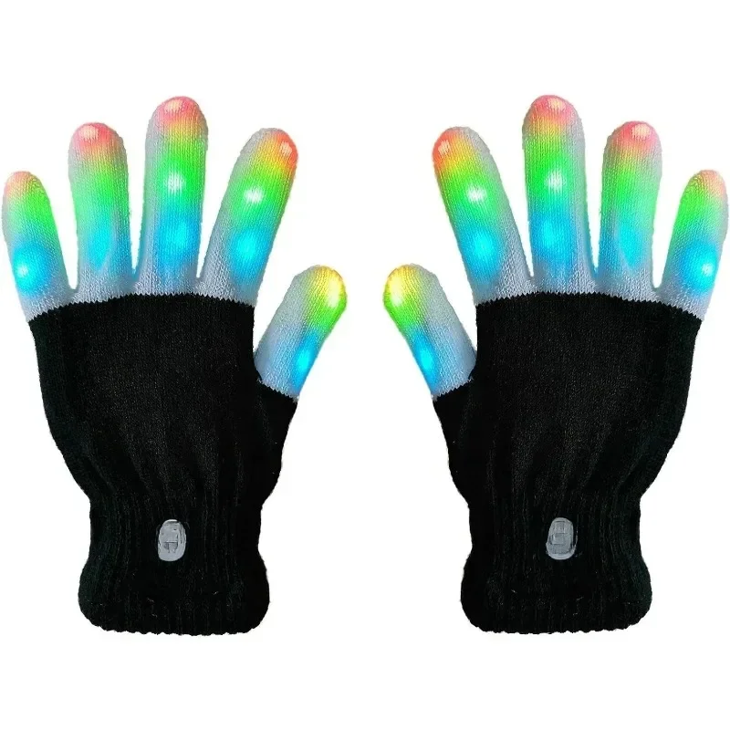 AliExpress NONE LED Light Night Glowing Gloves Finger Lighting Flashing Glow Mittens Glitter Gloves for Entertainment Rave Party Glow Gloves