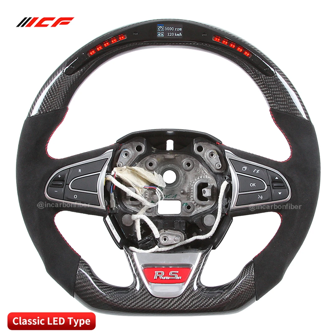 Carbon Fiber LED  Steering Wheel for Renault Clio Megane