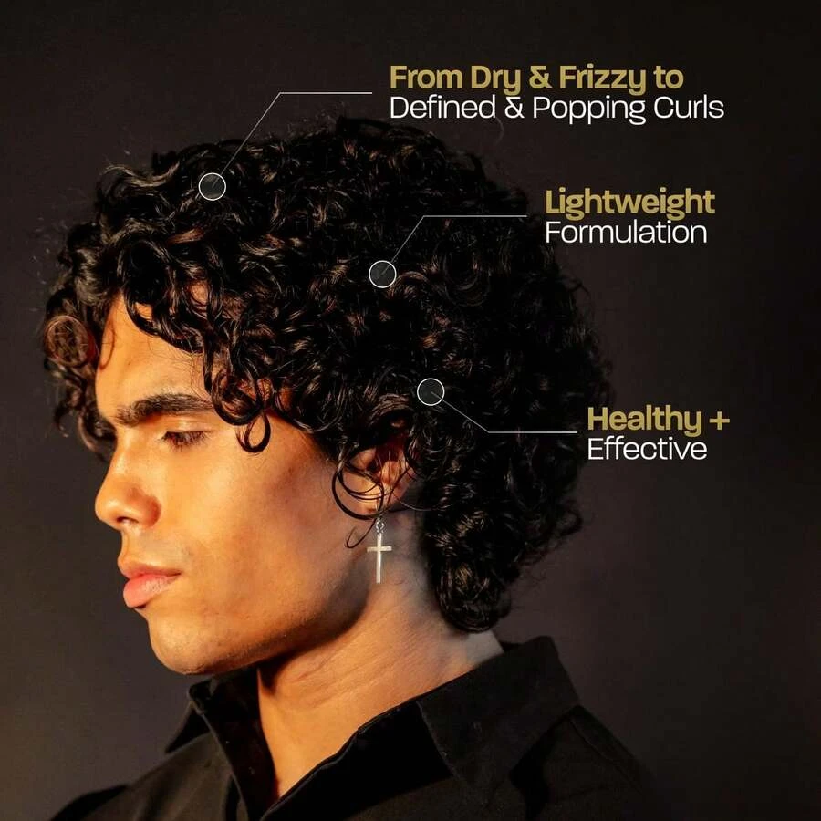 BASED Curly Duo Premium Non-Toxic Curl Cream & Leave-In Conditioner Bundle - Defines Curls, Controls Frizz, Medium Hold with Agave & Silk Protein, Instant Hydration & Nourishment, No Harsh Substances image 5