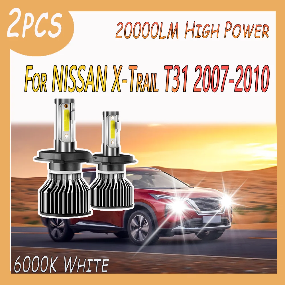

2PCS 20000LM Turbo LED Headlight Bulbs 120W Plug And Play Car Headlamp 120W CSP Chips For NISSAN X-Trail T31 2007 2008 2009 2010