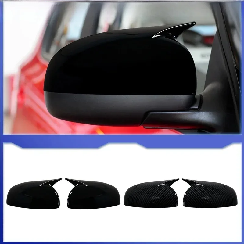 2 PCS Dla Skoda Fabia 2008-2014 Osłona lusterka wstecznego Błyszcząca czerń / Osłona lusterka samochodowego Carban Akcesoria — zdjęcie 2