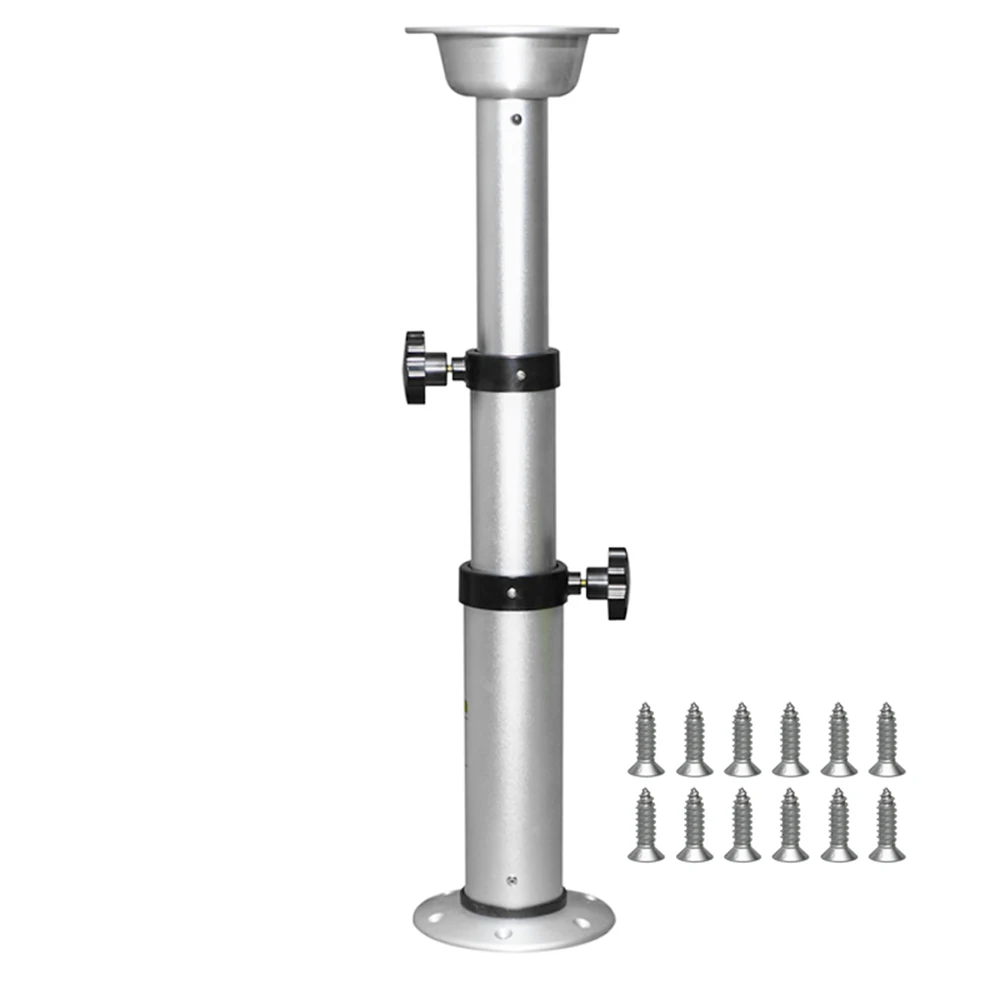 Base per gamba da tavolo per camper regolabile a 3 posizioni, adatta per camper, camper, barche e yacht, altezza regolabile da 42,5–75 cm