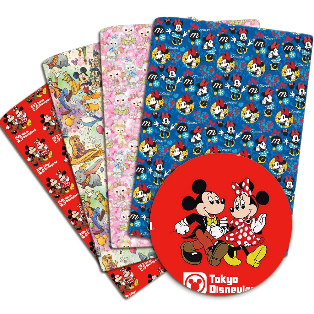 Disney Cartoon Biologische Patroon Polyester Katoenen Doek Decal Voor Een Enl Enl Papieren Handdoek Kinderen Thuis Textiel Naaie