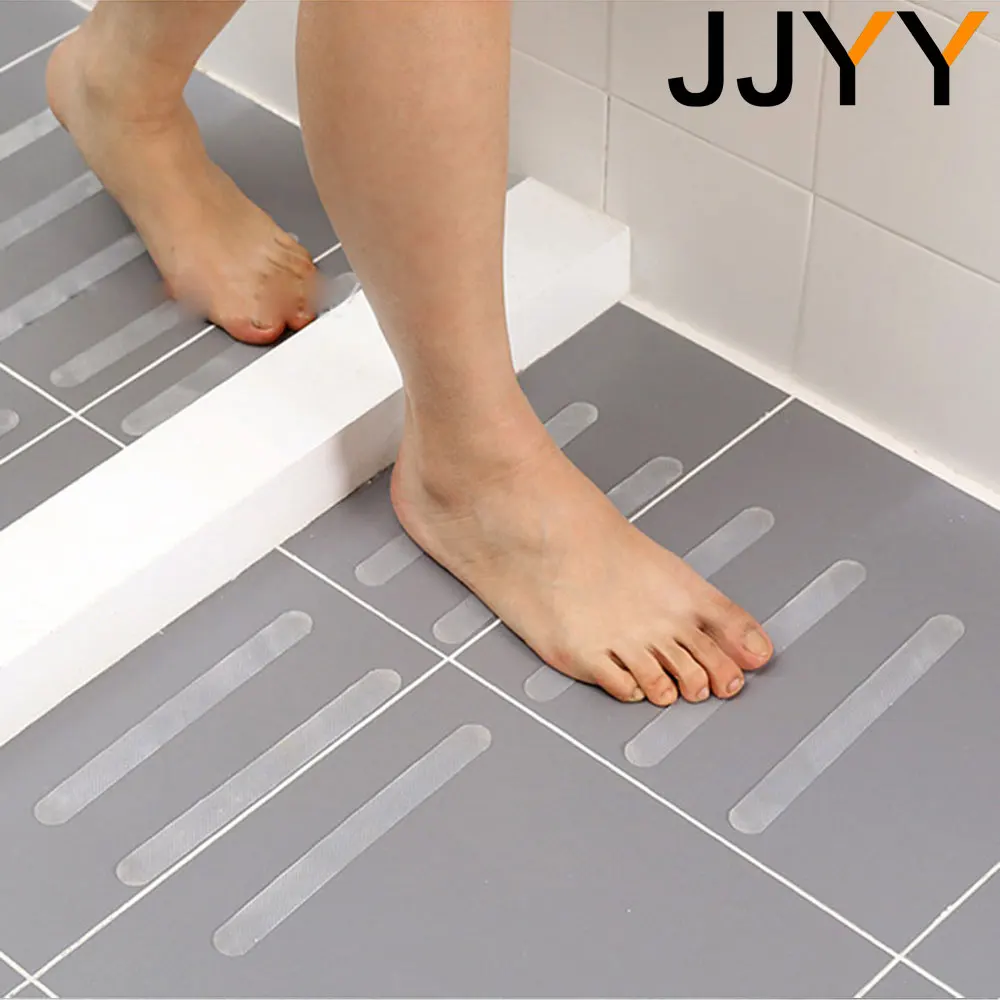 JJYY 6/12/24 Pcs Anti Slip Bath Grip Stickers Non Slip Shower Strips Flooring Safety Tape White