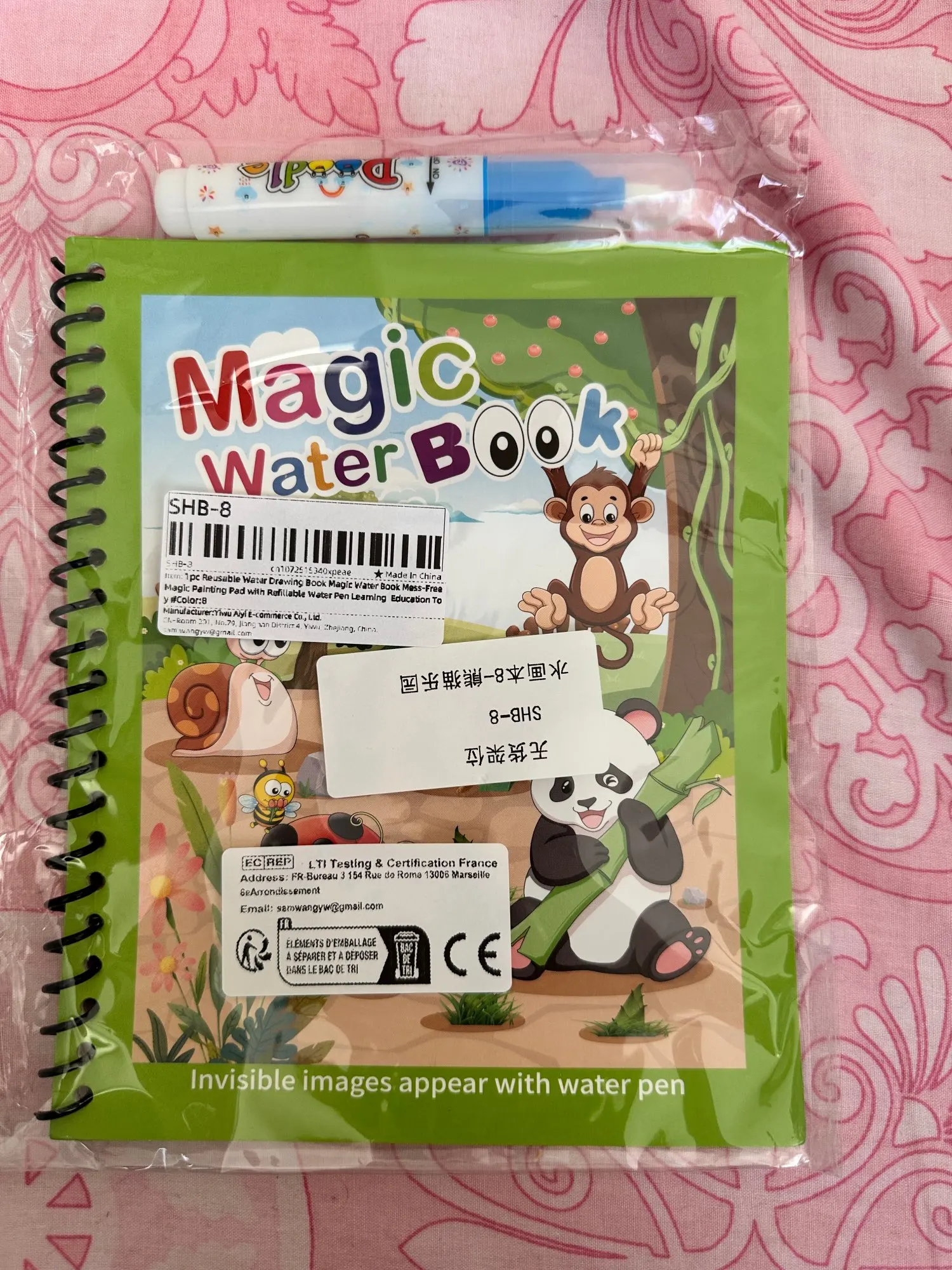 1pc Water Drawing Magical Book Reusable Kids Montessori Toy Coloring Book with Refillable Water Pen for Children's Education Toy photo review