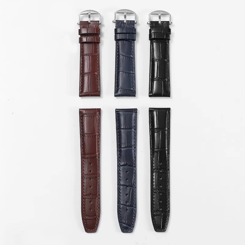 Bracelete de Relógio de Couro Genuíno para IWC, Couro Portofino Português, Pulseira para Piloto, 20mm, 22mm