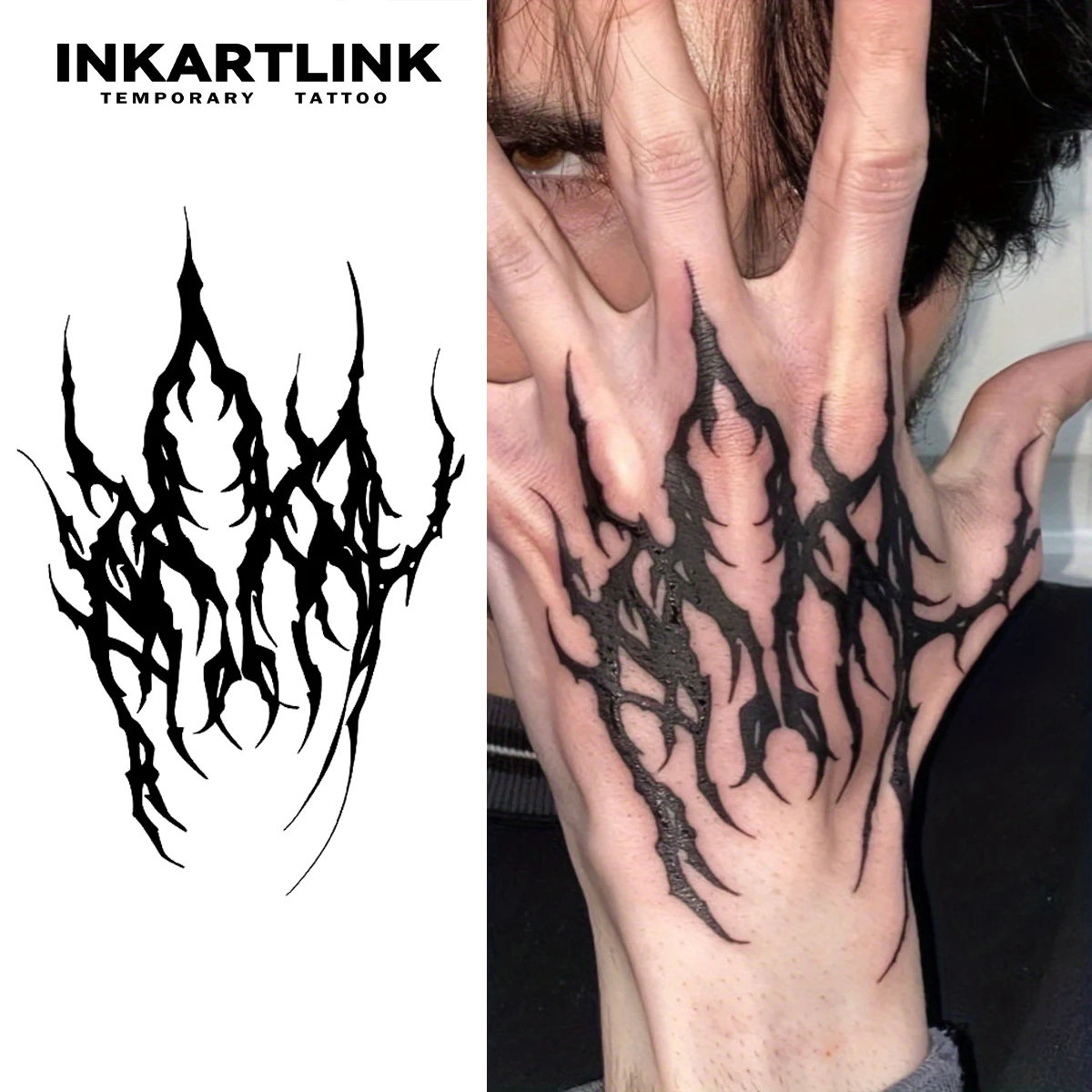 Ink Demon Temporary Tattoo,Lasts To 15 Days New Technology Magic Waterproof Semi Permanent Sticker.