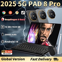 2025 NEW Global Version  PAD 8 Pro Snapdragon 8GEN3 Android 14 Tablet 11Inch HD 16GB+1TB 12000 mAh 5G Dual SIM Wifi Tables PC