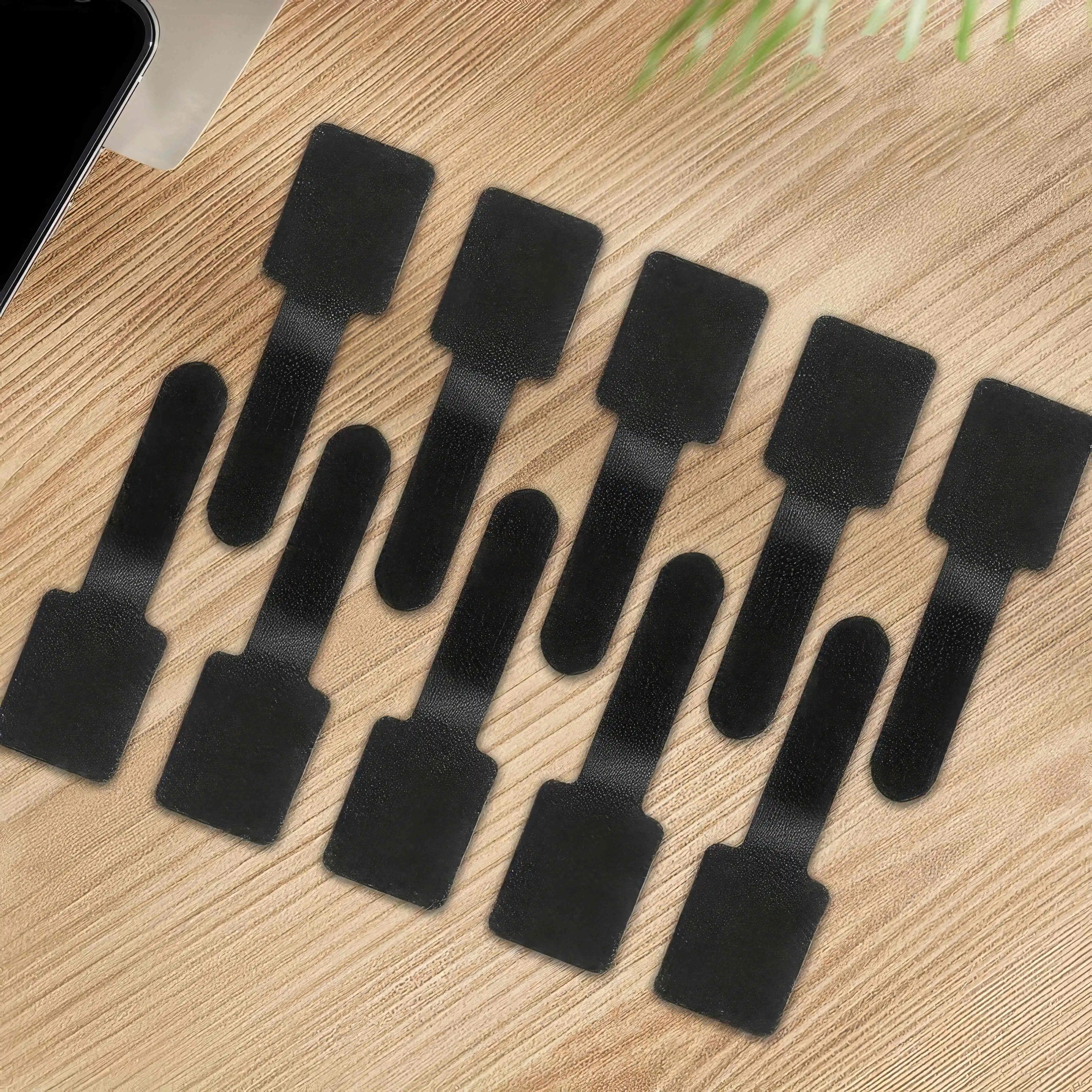 10 Black Wire Ties, Reusable, Practical Design, Suitable for Daily Household and Office Use, Adjustable Ties