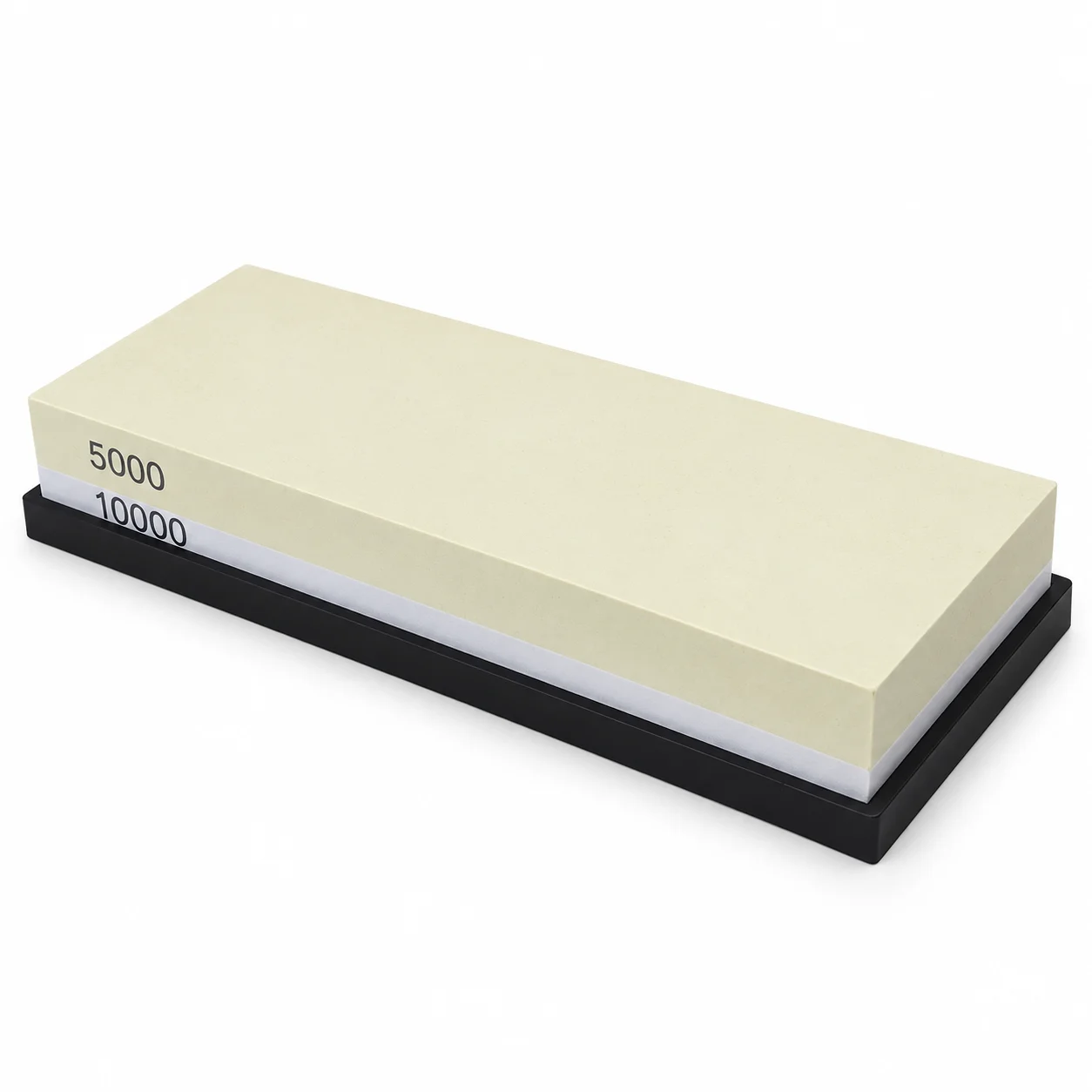 Double Sided Whetstone 5000/10000 Grit Knife Sharpening Stone with Non-Slip Base for Fine Honing and Polishing