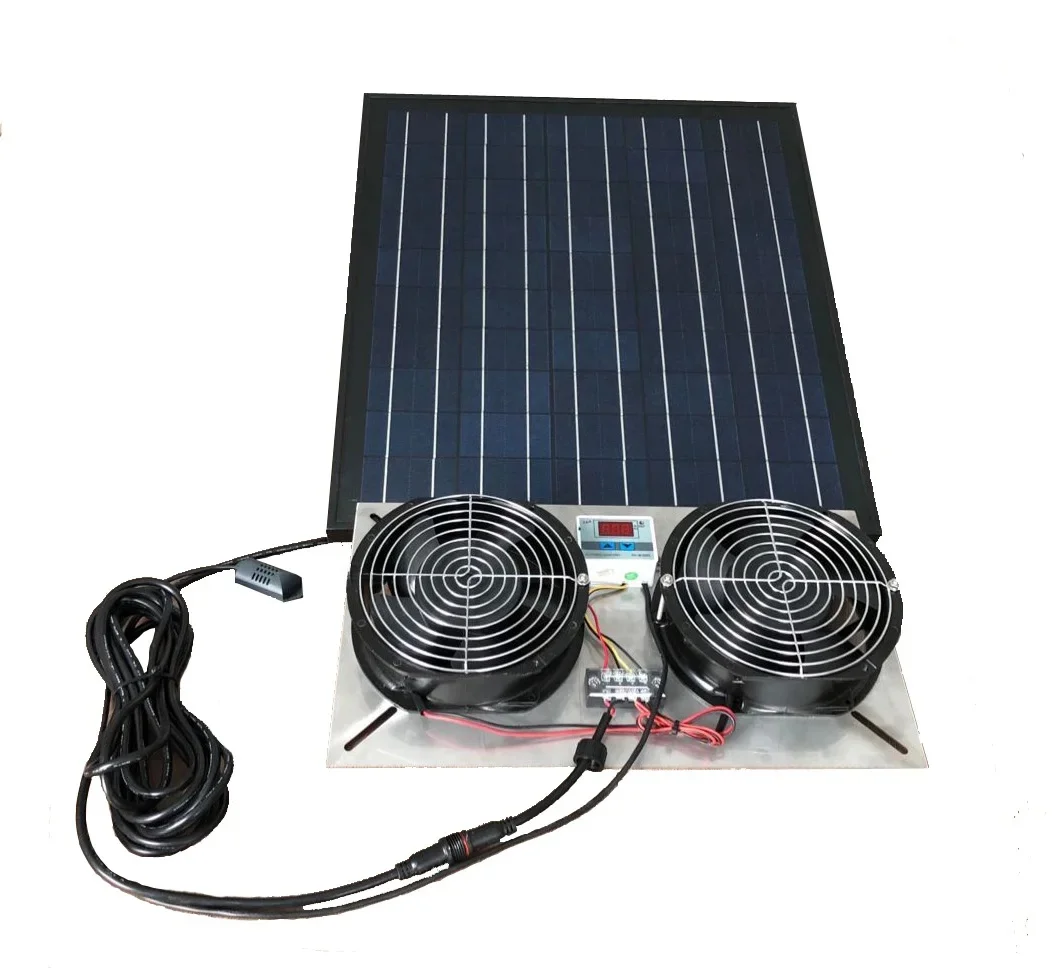 30W 500CFM Stainless Steel Solar Powered Crawlspace Ventilator Subfloor Fan For Garage Attic Basement Ventilation System