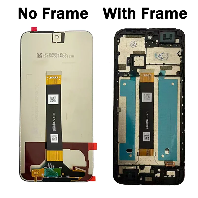 6.7' Screen For TCL 605 LCD Display With Touch Screen Digitizer Full Assembly T517D T517F Display Screen With Frame image 2