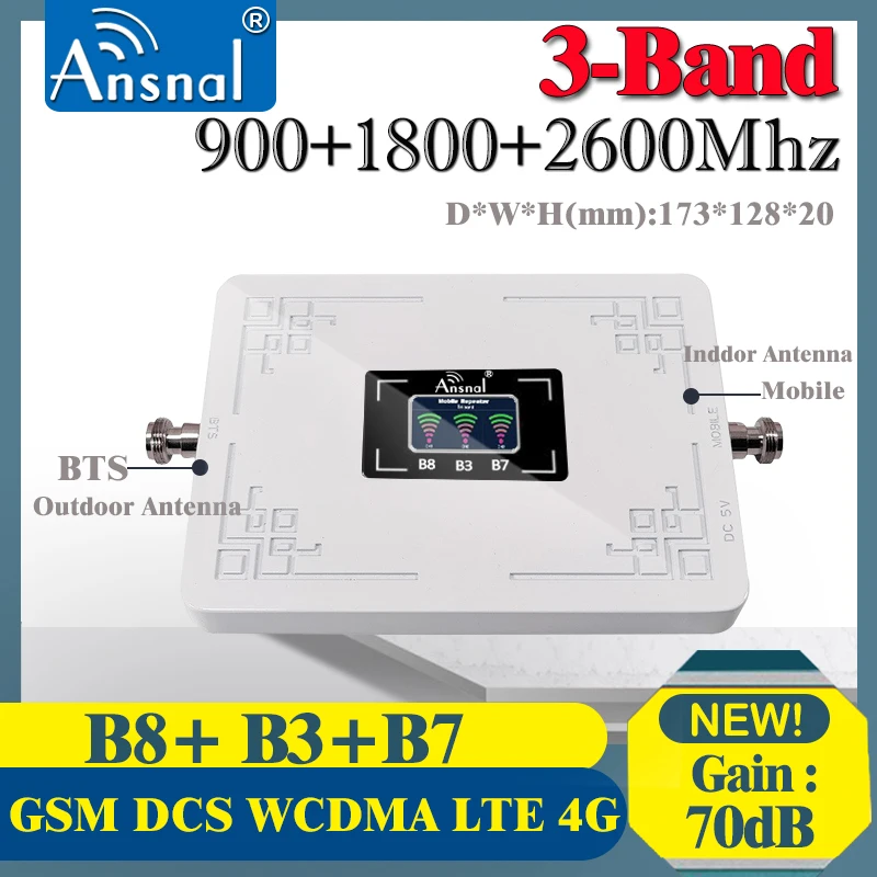 Sale!! tri Érlelődik GSM 2g 3g 4g átjátszó B20 800 900 1800 2100 2600 Sejtszerű Erősítő GSM LTE 4g Szemafor Erősítő Sejtszerű Felhajtó