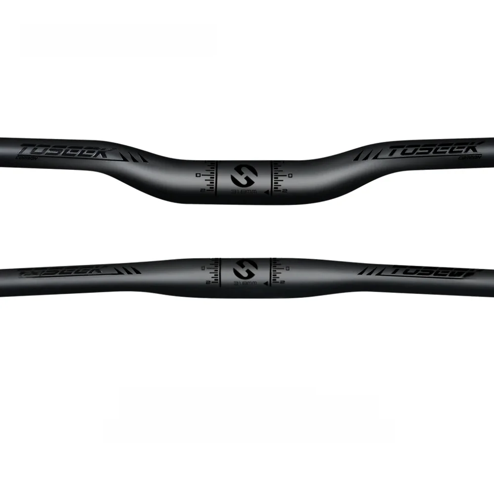 TOSEEK Mtb Carbon kierownica rowerowa 31.8*580-720/740/760mm matowa czarna kierownica do akcesoriów do rowerów górskich — zdjęcie 2