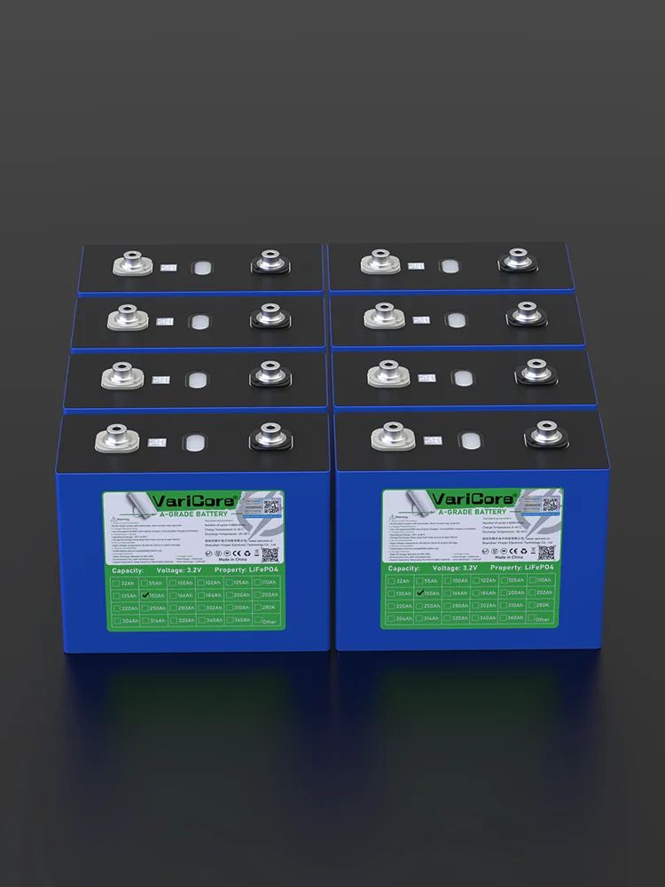 4 Stück Grade A 3,2V 150Ah LiFePO4 prismatische Batteriezellen, wiederaufladbare LFP-Zellen für DIY 12,8V Solar-, Wohnmobil-, Off-Grid-Energiespeicher- und Yacht-Stromversorgung