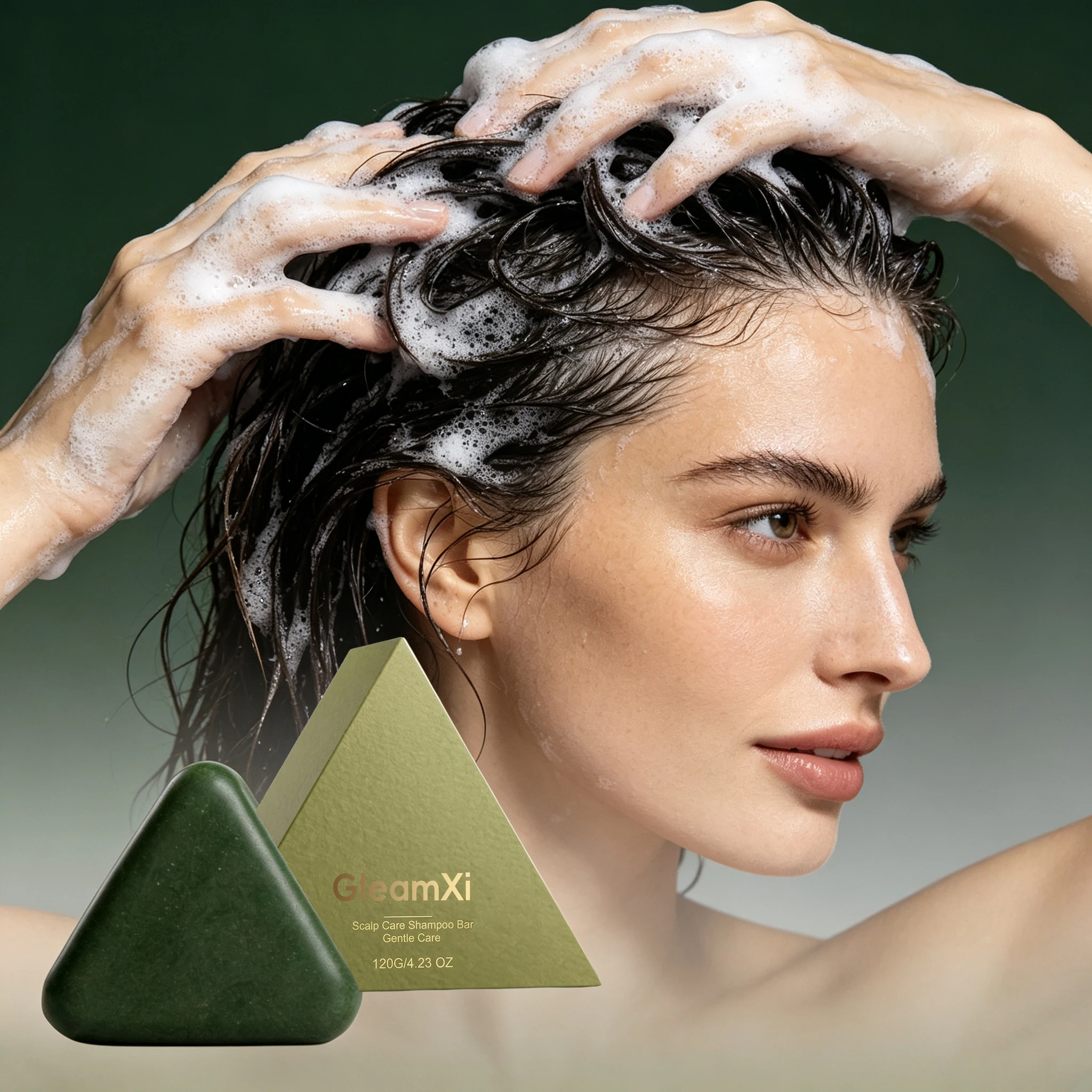 120G Herbal Hair Cleaning Soap Gentle Moisturizing & Nourishing Scalp Remove Hair Dirts Oil Control Fresh Fragrance Volumizing Maintain Hair Cleaner Soap