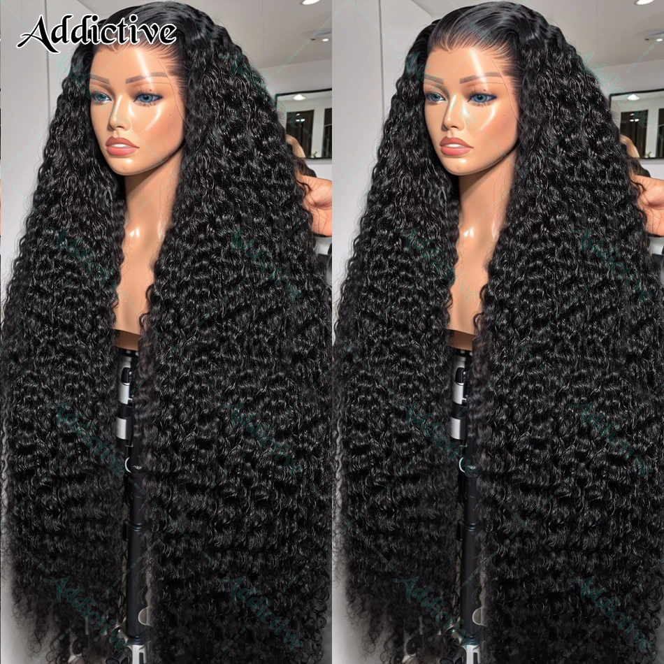 

30 40 Inch Deep Wave 13x4 HD Lace Front Human Hair Wig Brazilian 250 Density Water Curly Lace Frontal Wig For Women Pre Plucked