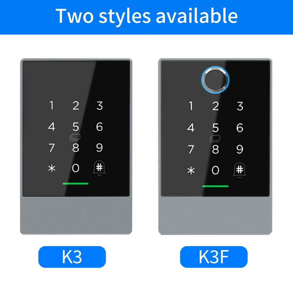 Inteligente Standalone Controlador de Acesso, Cartão RFID, Senha, APP Controle Remoto, Alexa, Impermeável, TTLock APP, K3, K3F, IP67