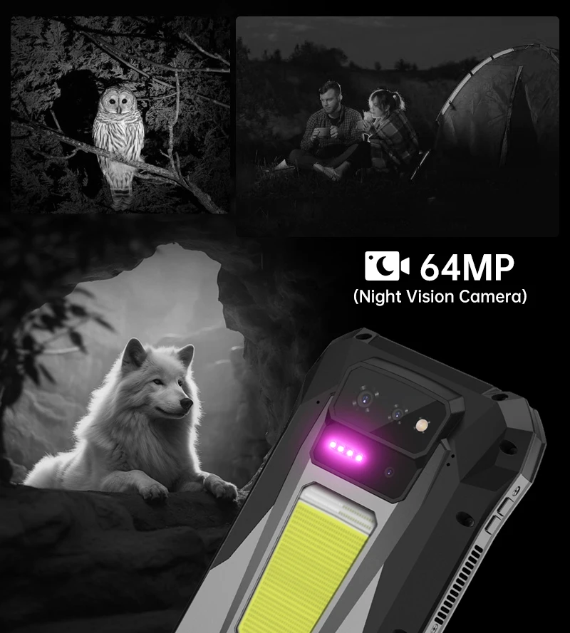 EU US Shipment Unihertz by 8849 TANK X Rugged Smartphone 5G Android 15 Built-in 1080P 220 Lumen DLP Projection 17600mah 32 512GB