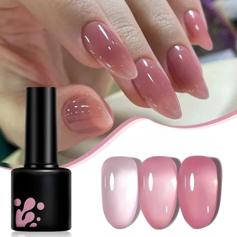 LILYCUTE 7ML gelée nue Gel vernis à ongles Pudding translucide couleur Gel vernis Semi Permanent UV Gel Nail Art tremper Gel vernis