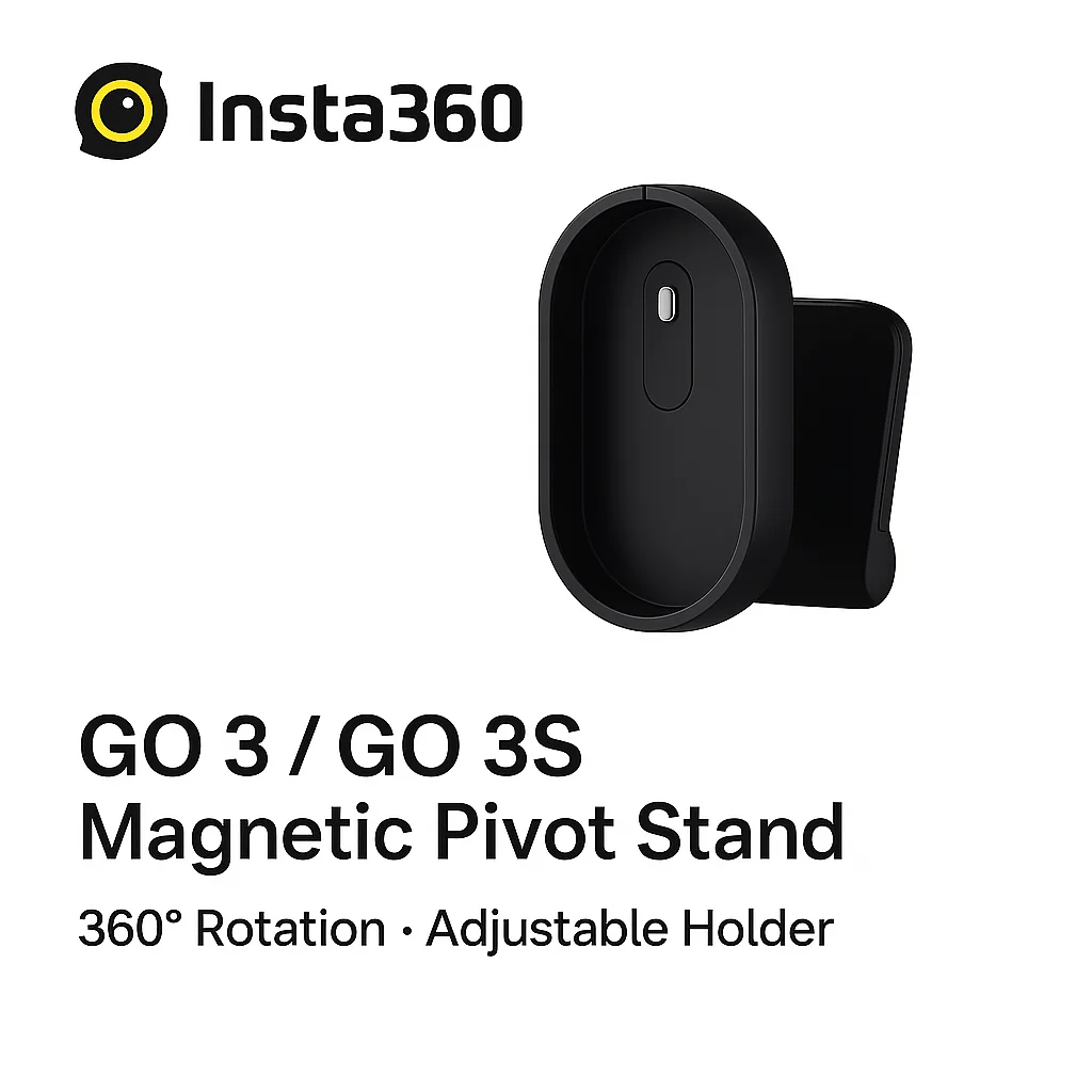 

Магнитная поворотная подставка для Insta360 GO 3/GO 3S | 360 ° Вращающийся зажим для крепления | Регулируемый держатель гибких углов