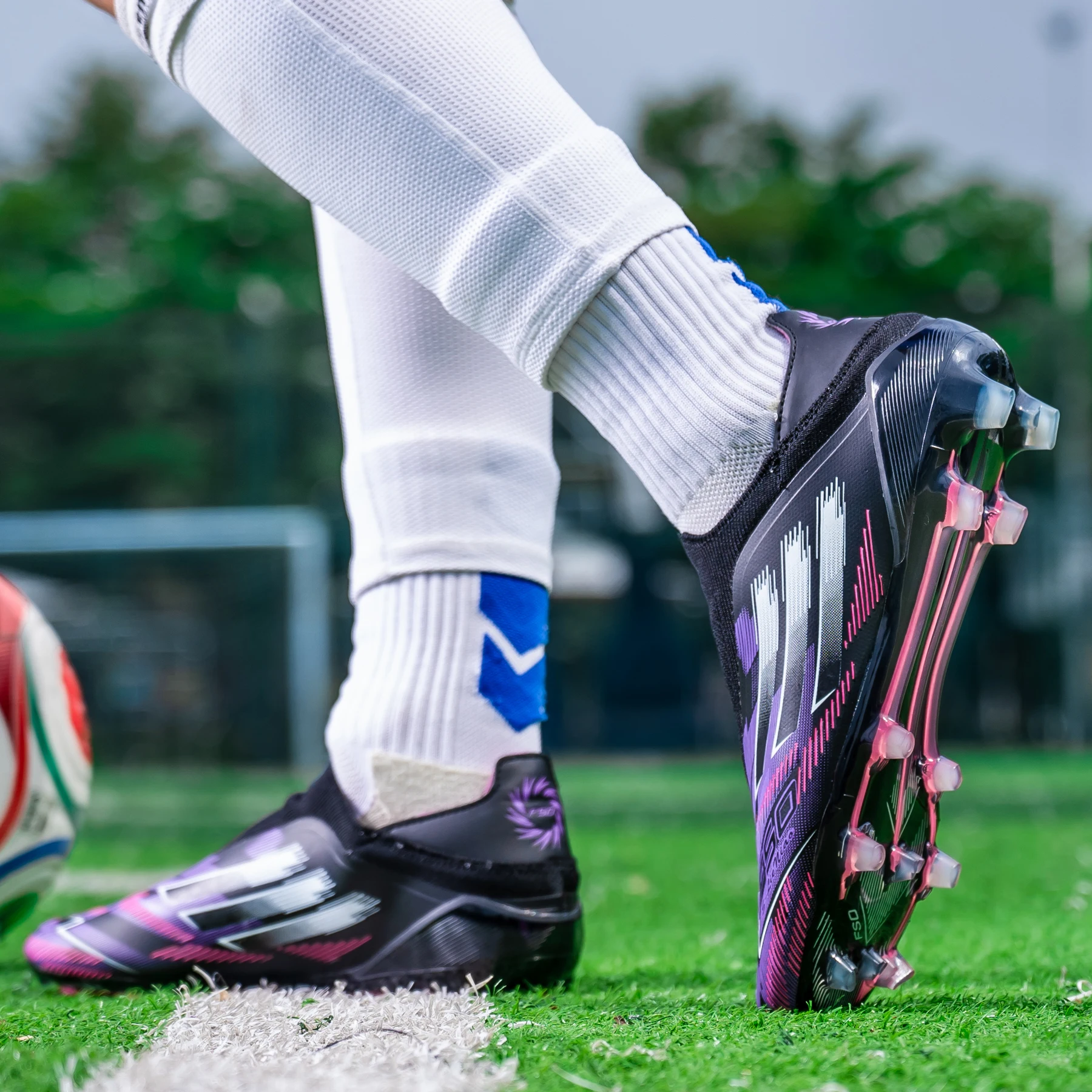 

Unisex Soccer Cleats FG TF Studs Lightweight Football Boots for Grass and Turf Matches Training Competition Strong Grip