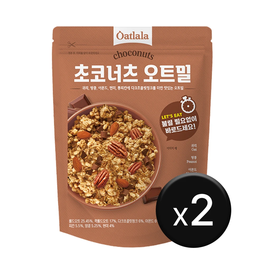 엄마사랑 오트랄라 초코너츠 오트밀 300g 2팩