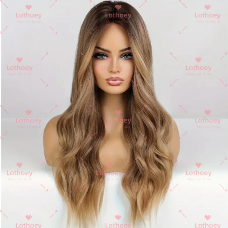 باروكة شعر بشري مموج باللون البني الذهبي على شكل حرف T، باروكة شعر بشري بقاعدة حريرية، شعر مستعار متوسط أنيق للنساء، باروكات يهودية يومية