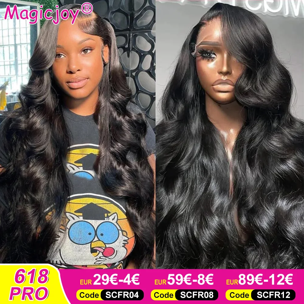 Vrvogue  Body Wave Lace Front Wigs Brazilian Human Hair 13x4 HD Transparent Lace Front Wigs For Women Pre Plucked With Baby Hair