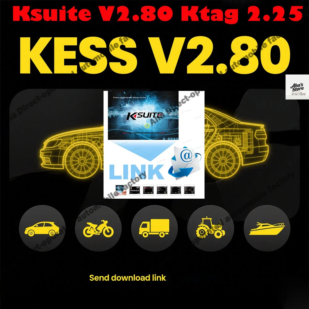 

Ksuite 2.80 obd2 scanner software for Kess V5.017 ECU Master & Ktag 2.25 ECU Tool Ksuite SW 2.80 2.53 2.47 Car accessories Tools