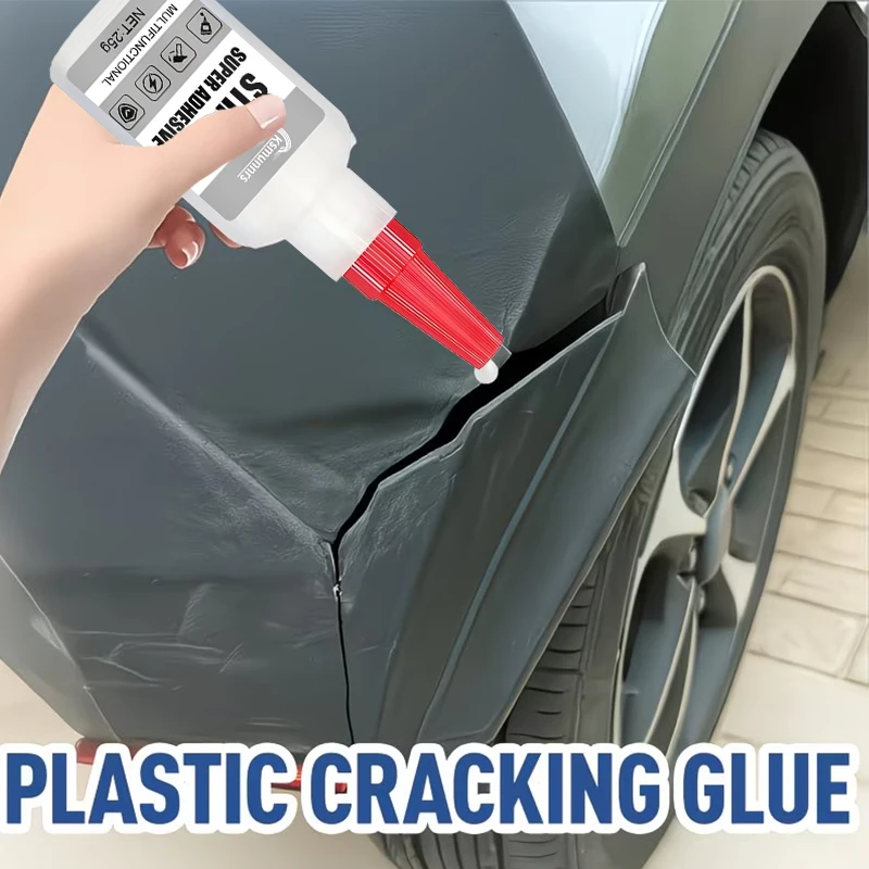 Automotive Plastic Repair Adhesive, Strong Glue for Car Bumpers, Side Mirror Bases, Cracked Shells and Broken Plastic Parts