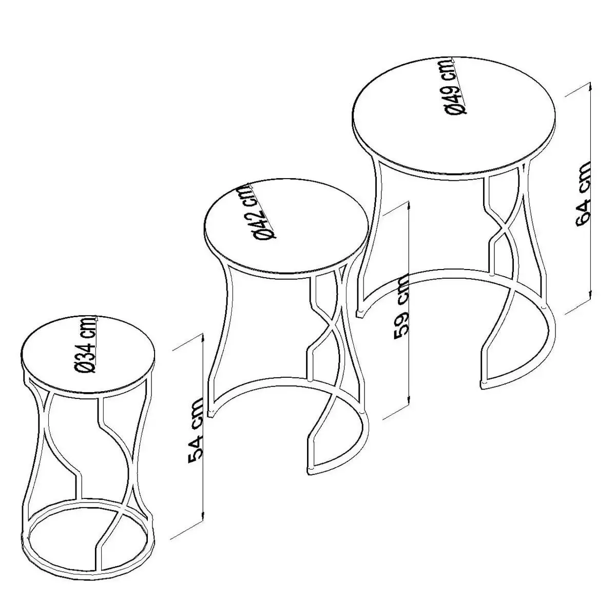 Luxury Nesting Tables Set of 3 Gold Leg Marble Patterned Unbreakable Glass 3Pcs Nordic Coffee Tables for Living Room Furniture