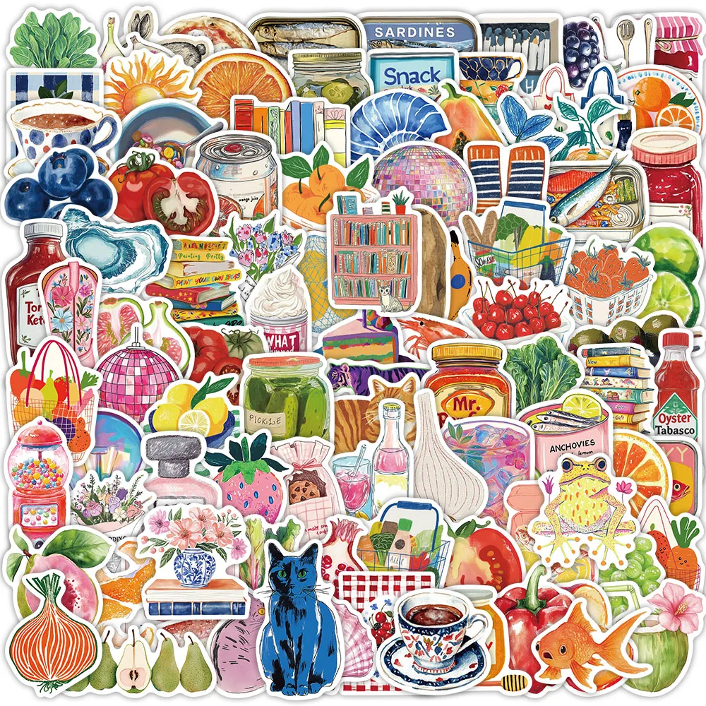 50/100 pçs dos desenhos animados retro graffiti adesivos decorativos guitarra caso de telefone diy bagagem portátil adesivos à prova dwaterproof água