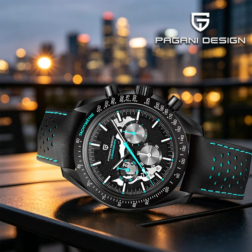 2026Pagani Design Brand Light Luxury Business Men's Chronograph Leather Strap Men's Quartz Watch sapphire Waterproof Men's Watch