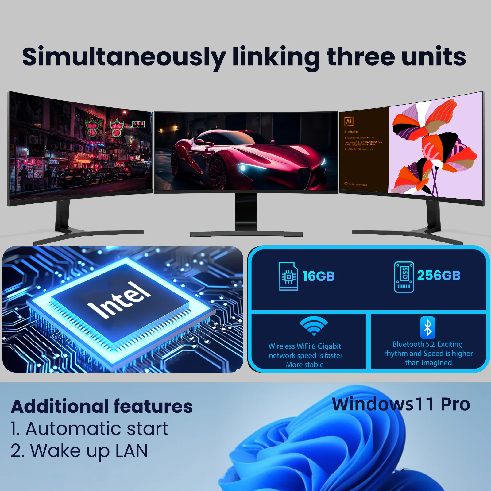 2025 Intel Core i9 8950HK N5095A كمبيوتر صغير 16 جيجابايت 1 تيرا بايت 2 تيرا بايت 4K ويندوز 11 كمبيوتر ألعاب WiFi6 USB كمبيوتر مكتبي صغير محمول