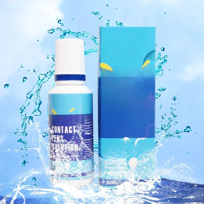 DUOXIU 60ML Solution de lentilles de contact soins infirmiers pour les yeux lentilles de contact eau liquide nettoyage des élèves soins de santé goutte d'oeil portable