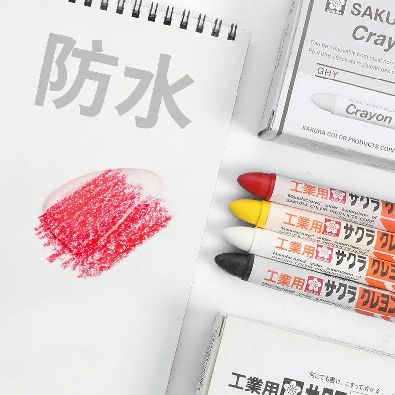 Sakura Industrial Oil Crayon Marker Bold Marks Solid Steel Pen Marine Waterproof Marker Tire Pen Aquatic Pen
