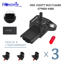 1/3pcs 9631716680 19207T 079800-4480 079800-5780 Air Pressure MAP Sensor 2.5BAR For Citroen Pressure Fiat 1.4 2.0 2.2 HDi JTD