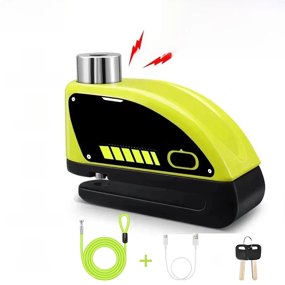 AliExpress UK Gadpow Rechargeable Motorcycle Alarm Waterproof Bike Anti-Theft Alarm Padlock for Motorcycle with Ropes Motorcycle Accessories