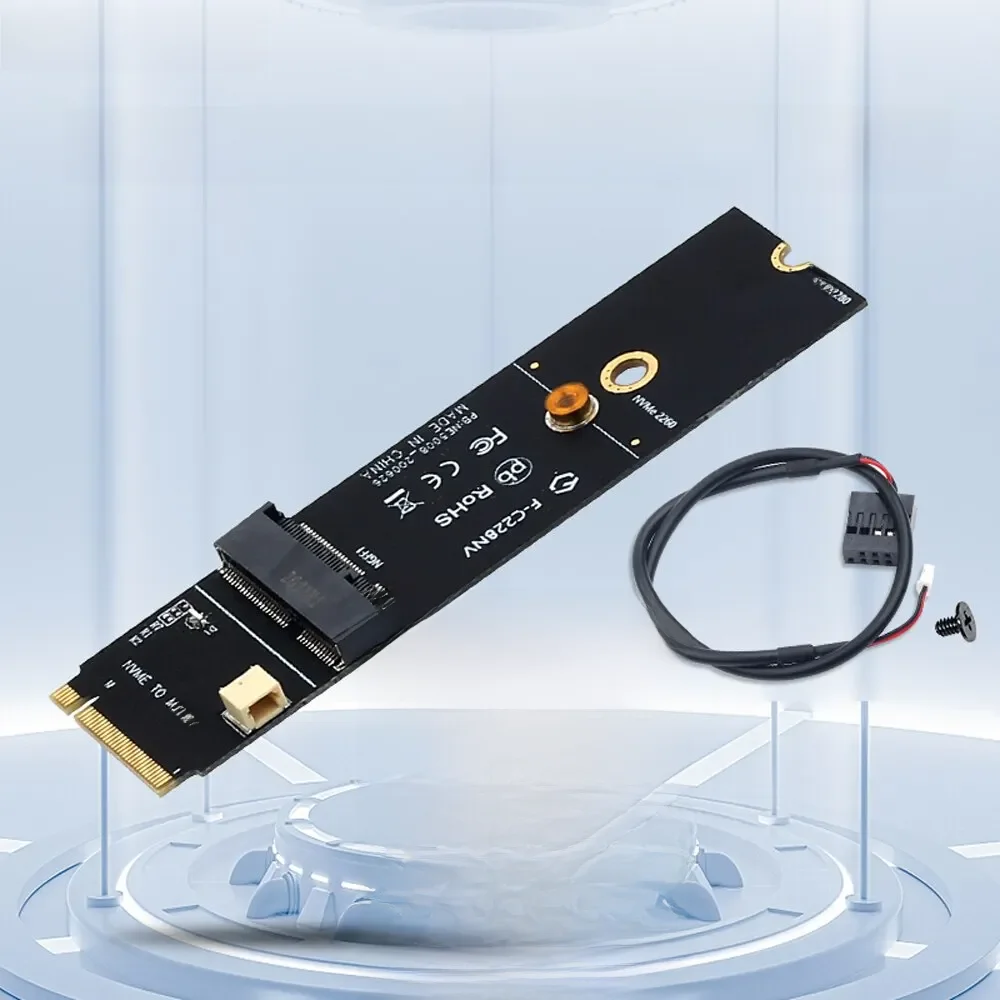 FENVI NGFF M.2 A + E klucz do NVMe PCI Express konwerter portów SSD Adapter F-C228NV dla AX200 AX210 8265 7260AC WiFi BT karta bezprzewodowa — zdjęcie 2